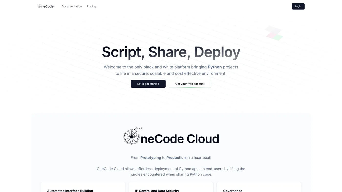 OneCode Cloud preview